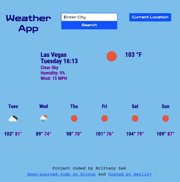Responsive Weather App
